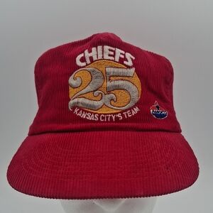 VINTAGE Red Kansas City Chiefs Corduroy Cap